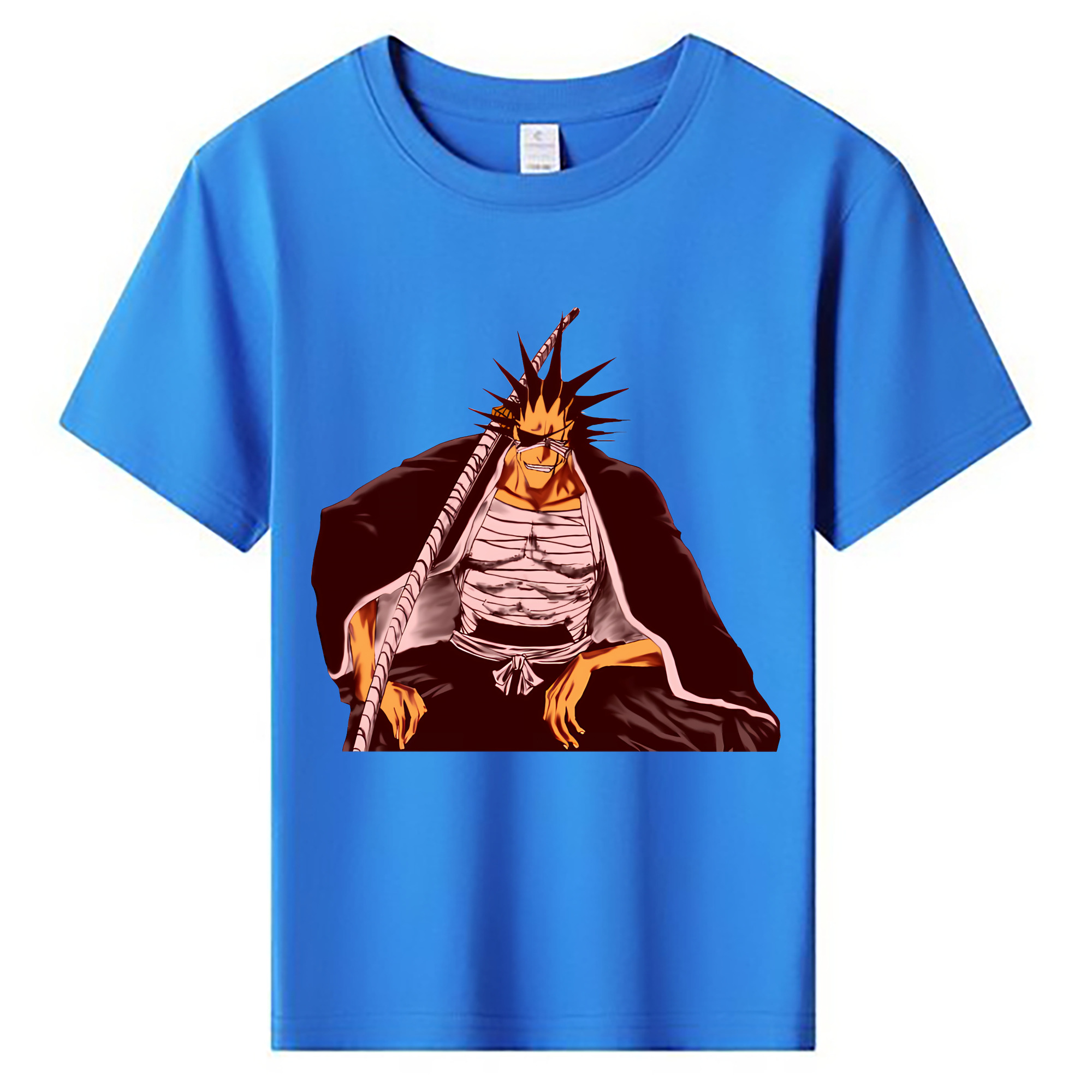 （画像用） ブリーチ ざらき けんぱち BLEACH Zaraki Kenpachi 綿100％キッズTシャツ（フロントプリント）
